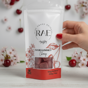 rae sour gummies cherry (150mg 10 x 15mg)